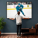 San Jose Sharks Ice Hockey Player Wall Art Canvas Print