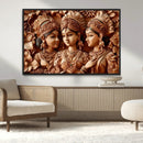 Indian Woman Statue Wall Art Canvas Print