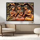 Indian Woman Statue Wall Art Canvas Print