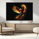 Fiery Phoenix Canvas Print | Ready to Hang Wall Art | Bold