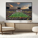 University of Michigan Wolverines Print Canvas, Football