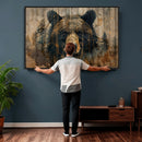Abstract 399 Bear Wall Art | Rustic Cabin Wall Decor with