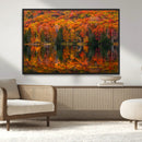 Fall Foliage Wall Art - Autumn Reflection Canvas Print,