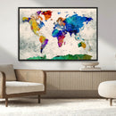 World Map Canvas Print – Framed Travel Map Wall Art for by MyGreatCanvas | Canvas Wall Art Prints | Photo Prints & Wall Decor