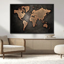 World Map Canvas Print – Framed Travel Map Wall Art for