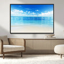 Beach Scene Canvas Wall Art Print – Tranquil Ocean Horizon by MyGreatCanvas | Canvas Wall Art Prints | Photo Prints & Wall Decor