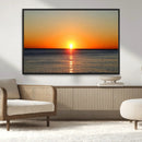 Golden Horizon Sunset Over Ocean Wall Art Canvas Print – by MyGreatCanvas | Canvas Wall Art Prints | Photo Prints & Wall Decor