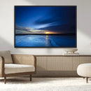 Blue Sunset Ocean Canvas Wall Art Print – Serene Coastal by MyGreatCanvas | Canvas Wall Art Prints | Photo Prints & Wall Decor
