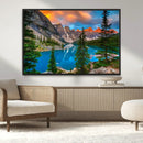 Canadian Rockies Moraine Lake Wall Art Canvas Print, Pine