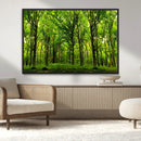 Lush Green Forest Canvas Print | 3-Panel Forest Wall Art |