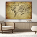 Push Pin World Map Canvas Print – Travel Tracker Wall Art