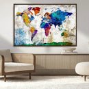 World Map Canvas Print – Framed Travel Map Wall Art for by MyGreatCanvas | Canvas Wall Art Prints | Photo Prints & Wall Decor