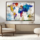 World Map Canvas Print – Framed Travel Map Wall Art for by MyGreatCanvas | Canvas Wall Art Prints | Photo Prints & Wall Decor