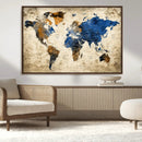 World Map Canvas Print – Detailed Map of the World Wall Art by MyGreatCanvas | Canvas Wall Art Prints | Photo Prints & Wall Decor