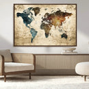 World Map Canvas Print – Detailed Map of the World Wall Art by MyGreatCanvas | Canvas Wall Art Prints | Photo Prints & Wall Decor