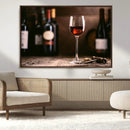 Red Wine and Bottle Canvas Print by MyGreatCanvas | Canvas Wall Art Prints | Photo Prints & Wall Decor