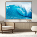 Big Ocean Surfing Wave Wall Art Canvas Print