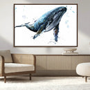 Watercolor Whale Wall Art Canvas Print by MyGreatCanvas | Canvas Wall Art Prints | Photo Prints & Wall Decor