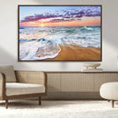Coastal Sunset Art Beach Canvas Wall Art Print | Ocean Waves by MyGreatCanvas | Canvas Wall Art Prints | Photo Prints & Wall Decor