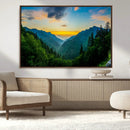 Green Forest Wall Art Canvas Print