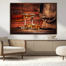 Whiskey and Cigar Canvas Wall Art | 3 Panel Bar Room Decor by MyGreatCanvas | Canvas Wall Art Prints | Photo Prints & Wall Decor
