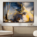 Large Abstract Wall Art Print -  Gold and Blue Abstract