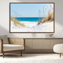 Serene Coastal Dune Path with Ocean View, 3-Panel Beach