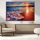 Colorful Coastal Sunset on the Beach Canvas Print, Ocean