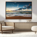 Ocean Beach Wall Art Canvas Print Sunset Artwork Print