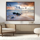Serene Weather On The Beach Wall Art Canvas Print