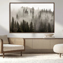 Foggy Mountain Wall Art | 3-Panel Foggy Forest and Mountain