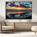 Beach Sunset Print - Stunning Ocean Canvas Artwork with