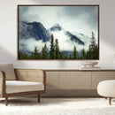 Mountain Mist Canvas Wall Art Print | 3-Panel Foggy Forest