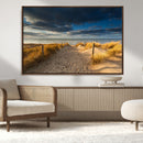 Ocean Beach Dark Clouds Wall Art Canvas Print