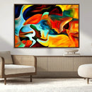 Human Love Figures Abstract Wall Art Canvas Print