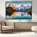 Landscape Mountain and Lake View Wall Art Canvas Print