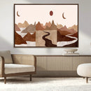 Boho Wall Art Canvas Print Set Mid-Century Prints Bohemian
