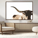 Texas Longhorn Wall Art Canvas Print | 3-Panel Large