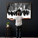 Bison Herd in Snow Wall Art Canvas Print | Rustic Western by MyGreatCanvas | Canvas Wall Art Prints | Photo Prints & Wall Decor