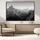 Everest Himalaya Mountain Peaks Black & White Triptych