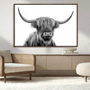 Scottish Highland Cow Cattle Art Print Wall Art Canvas Print by MyGreatCanvas | Canvas Wall Art Prints | Photo Prints & Wall Decor