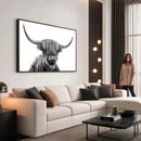 Scottish Highland Cow Cattle Art Print Wall Art Canvas Print