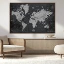 World Map Canvas Print – Detailed Map of the World Wall Art