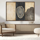 Tree Rings Canvas Wall Art Print – Minimalist Natural