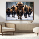 Buffalo Wall Art Canvas Print, American Bison Herd Wall Art by MyGreatCanvas | Canvas Wall Art Prints | Photo Prints & Wall Decor