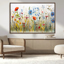 Colorful Wildflower Canvas Wall Art - Vibrant Floral