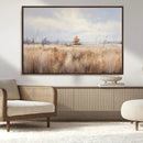 Golden Fields Wall Art Print Canvas – Serene Landscape of