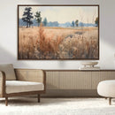 Golden Fields Canvas Wall Art Print – Serene Landscape of