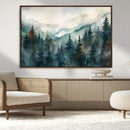 Serenity Forest Wall Art Canvas | Foggy Mountain Landscape