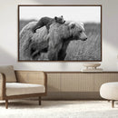 Bear and Cub Wall Art Canvas | 399 Bear Cub